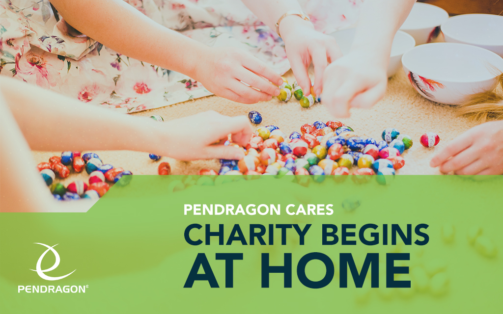 kids playing with egg chocolates to show that charity begins at a young age and at home