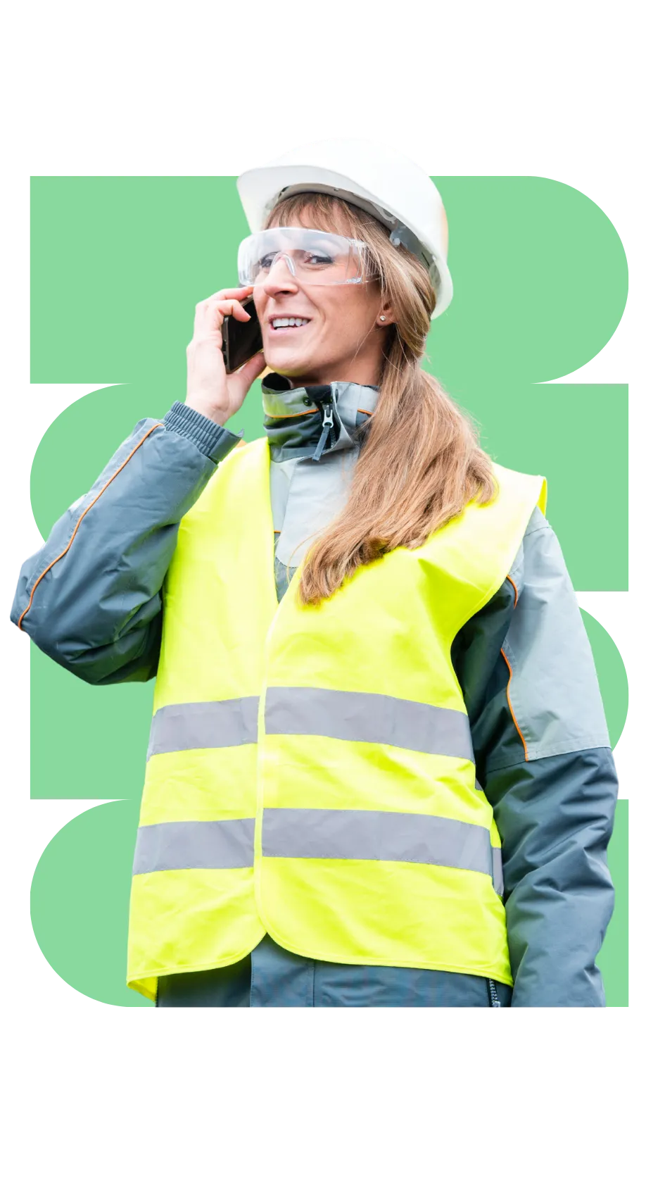 Maintenance technician on the phone