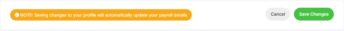 The Save Changes button — greyed out until all mandatory fields are complete.