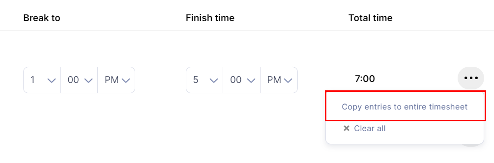Duplicate row options available via the ‘…’ menu.